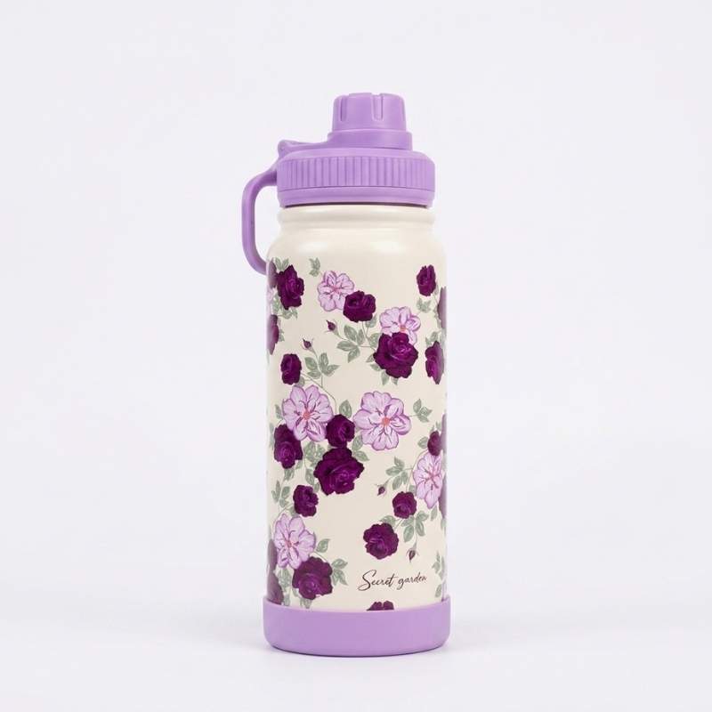 Floral Lavender Water Bottle