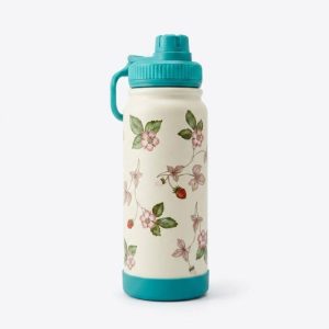 Floral Cream Water Bottle